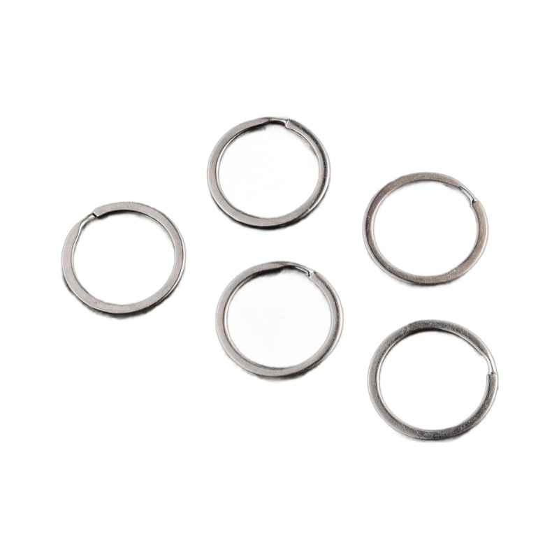 Factory wholesale iron nickel-plated keychains, various specifications of aperture metal keychains, wallet accessories, DIY keychains details Picture