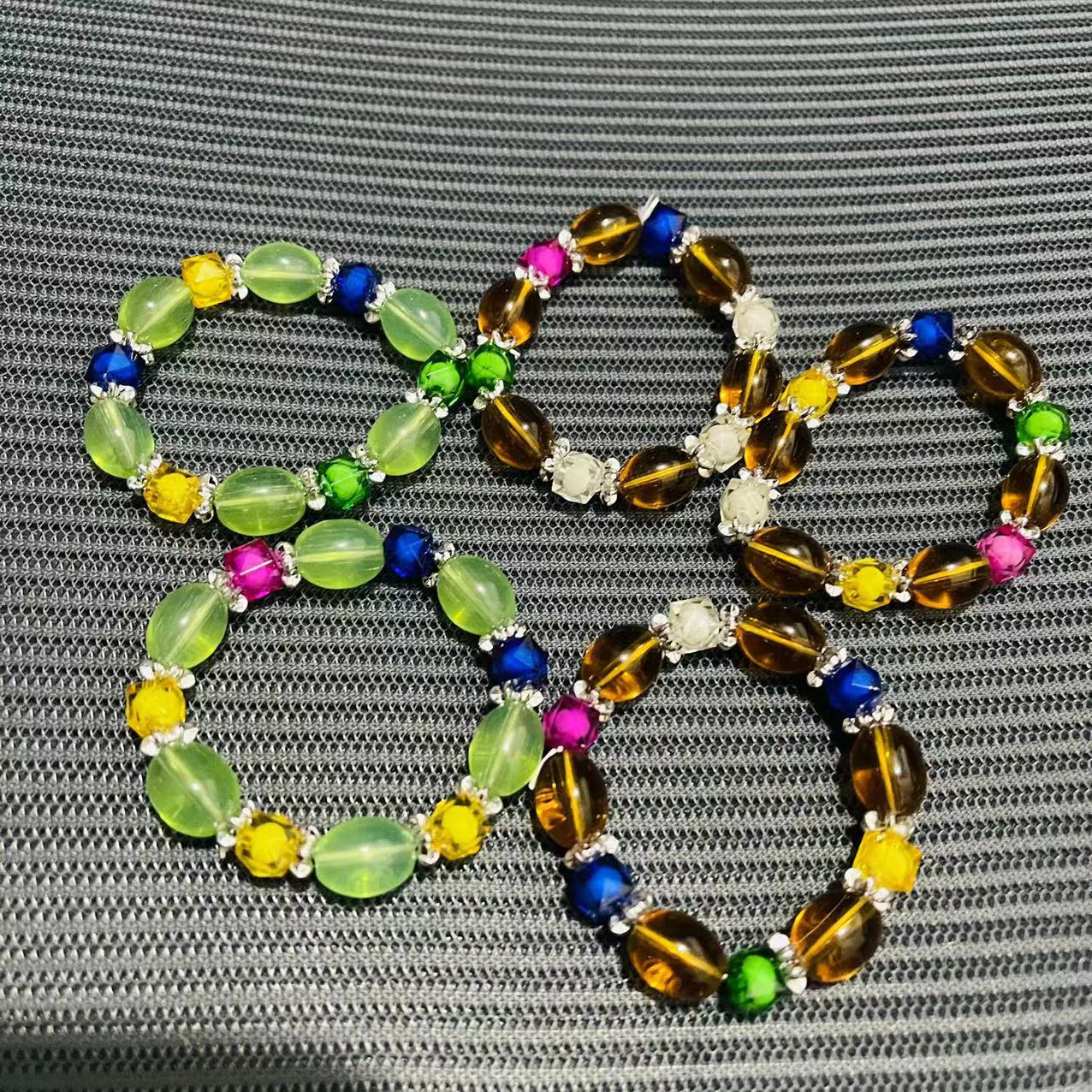 【 Zone 1-5 】 Colored bead bracelet 50 yuan per bundle 1 yuan Crystal bracelet Children's jewelry gift for kids, fresh and exquisite, best friend token bracelet jewelry
