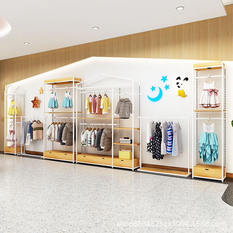 服装陈列架、中岛架实物图