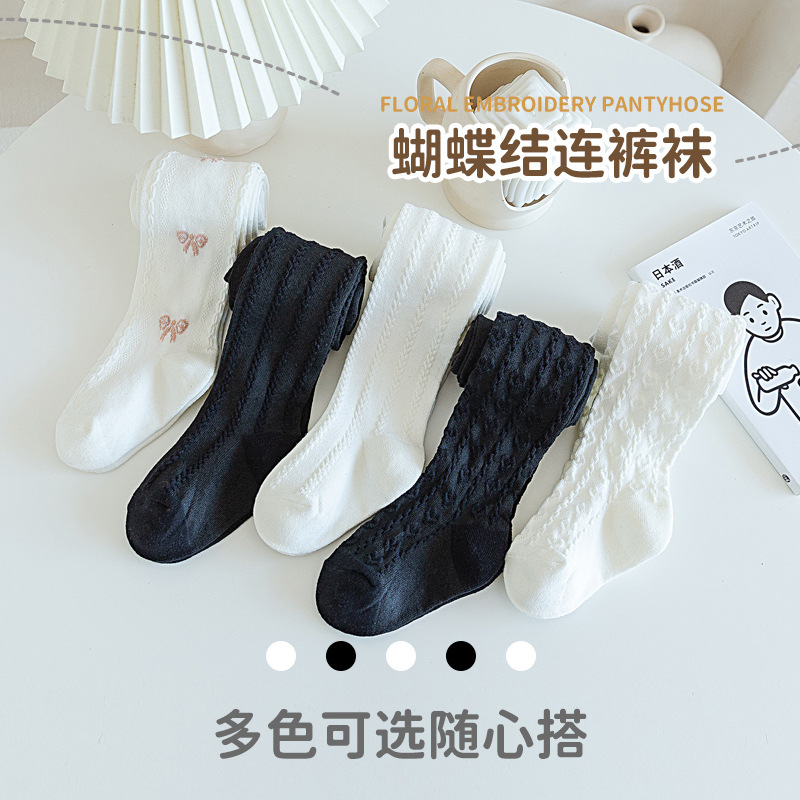 女童夏季跳舞袜/白连裤袜/婴儿丝袜裤/棉儿童袜裤/速干裤儿童夏季细节图