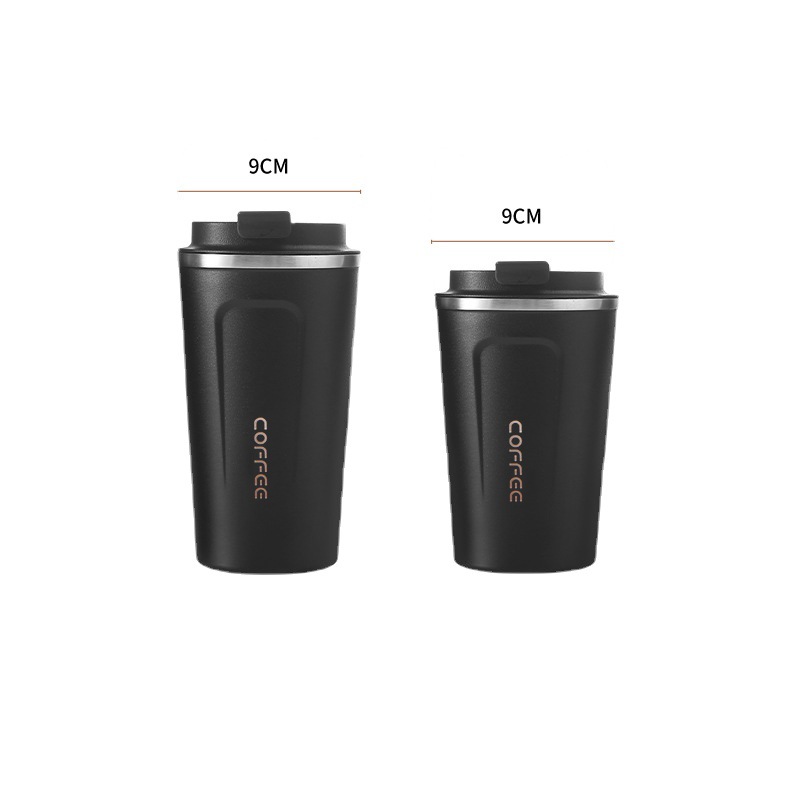 New double-layer vacuum stainless steel portable coffee cup, simple car for both men and women, high appearance level, portable thermos cup wholesale Item Picture