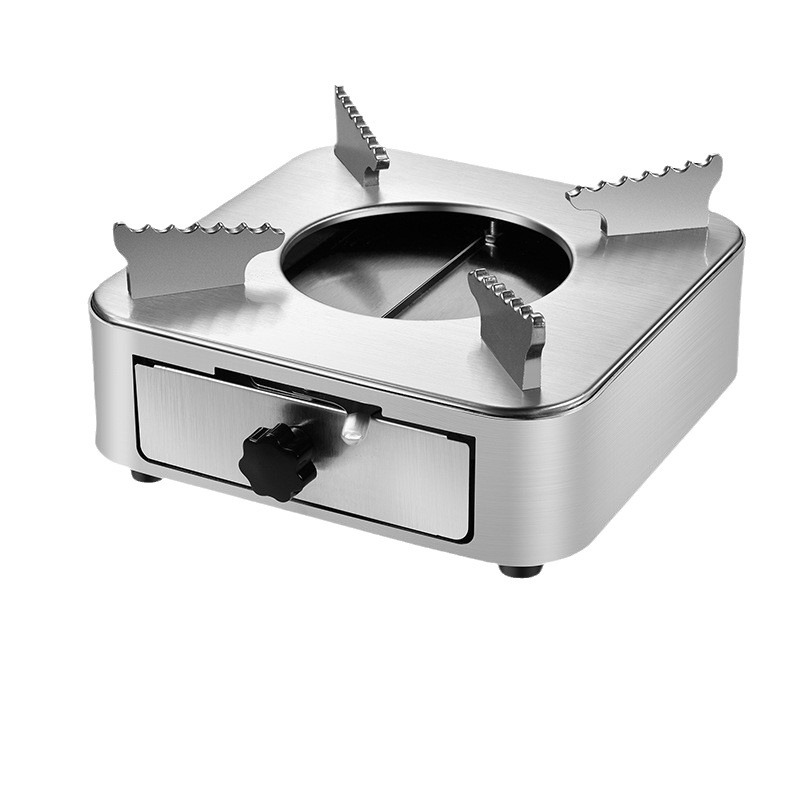 High-end household banquet dry pot base pot, restaurant and hotel, commercial small hot pot, stainless steel drawer-type alcohol stove Item Picture
