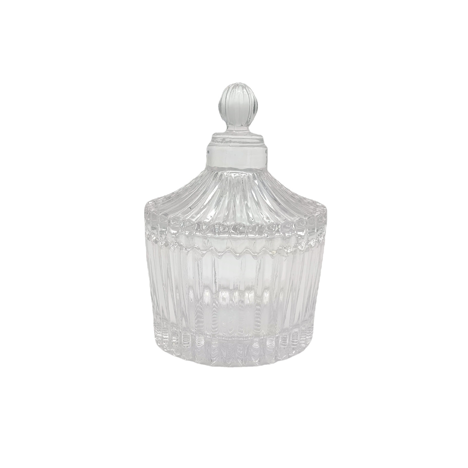 Stock Supply Of Large, Medium And Small Yurts Glass Aromatherapy Candlestick Gear Sugar Jar Crystal Candle Glass Set Item Picture