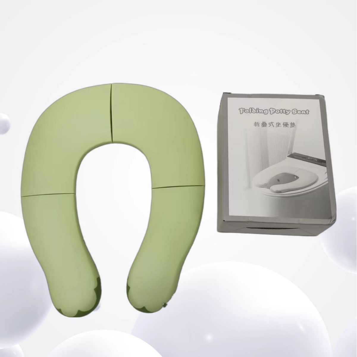 Folding children's toilet seat, portable bathroom, baby toilet pad, household toilet seat, anti-slip toilet seat full figure