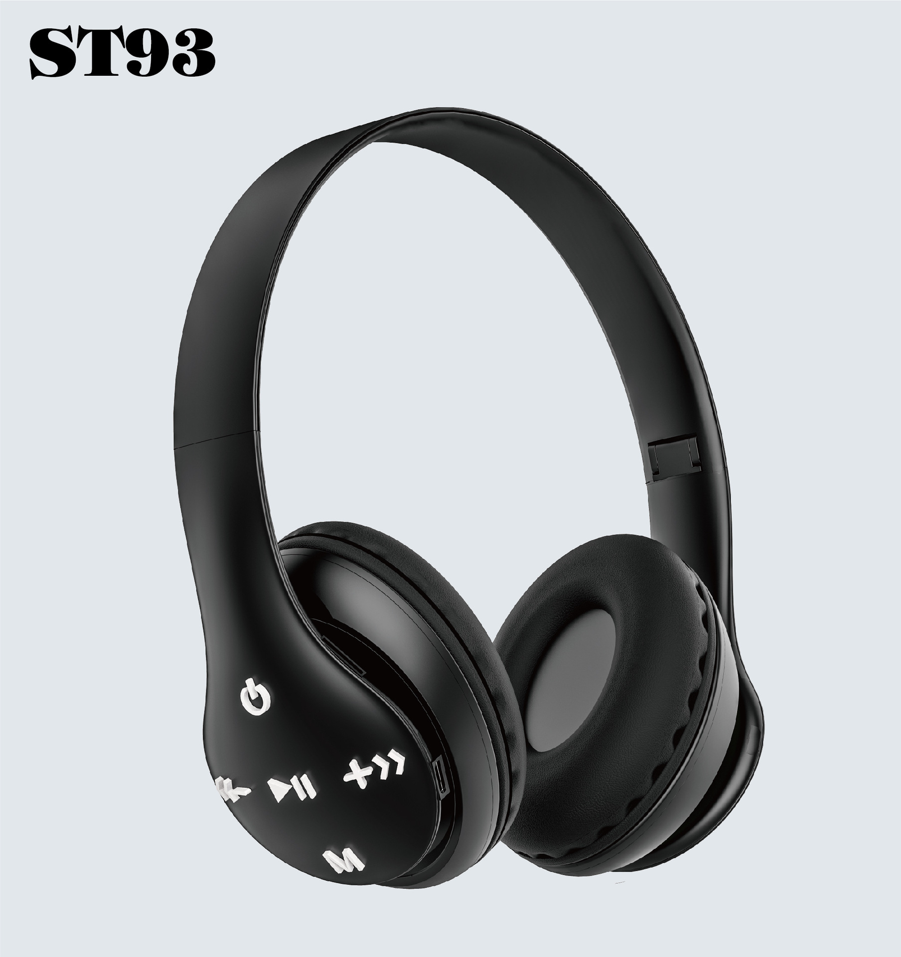 The new over-ear wireless Bluetooth headphones 5.1ST93 folding and retractable Macaron sports headphones from the source factory details Picture