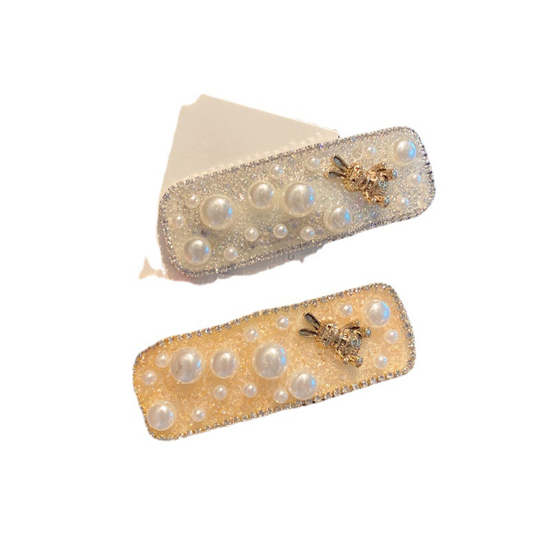Rhine-Diamond Hairpin Girl Side Clip Korea And Korea Internet Celebrity Pair Clip Side Bangs Clip Top Clip Bb Clip Broken Hair Clip Temperament Hairpin Item Picture