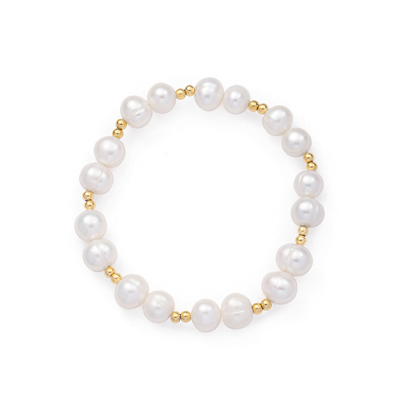 Natural freshwater precious handcrafted bracelets, Baroque pearls, irregular-shaped pearls, versatile light luxury bracelets, pearl wholesale Item Picture