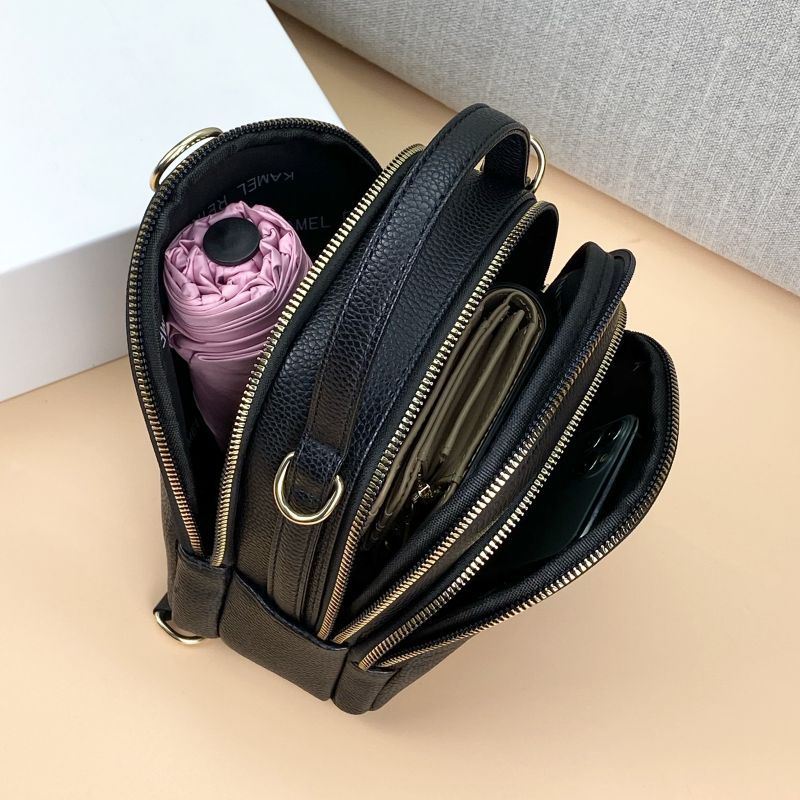 Guangzhou Hengli 2023 New fashionable backpack, handbag, mobile phone bag, three-in-one crossbody bag for middle-aged mothers details Picture