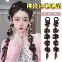 Xuchang wig ponytail twist braid bubble braid ponytail lantern braid nifty cute net red fluffy double ponytail