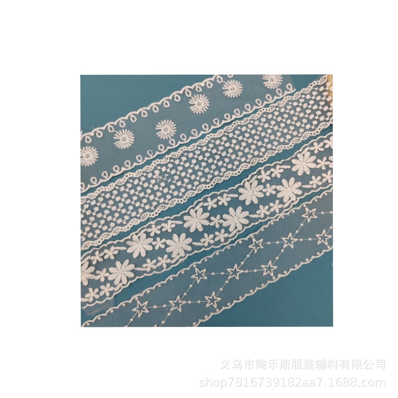 Factory Direct Exquisite Lace Mesh Milk Silk Water Soluble Mesh Strip Dock Decoration Lace Bow Special Accessories Item Picture