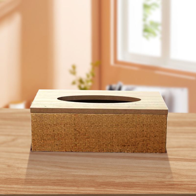 现代简约木制纸巾盒客厅桌面抽纸盒子创意时尚木制工艺品跨境批发详情图3
