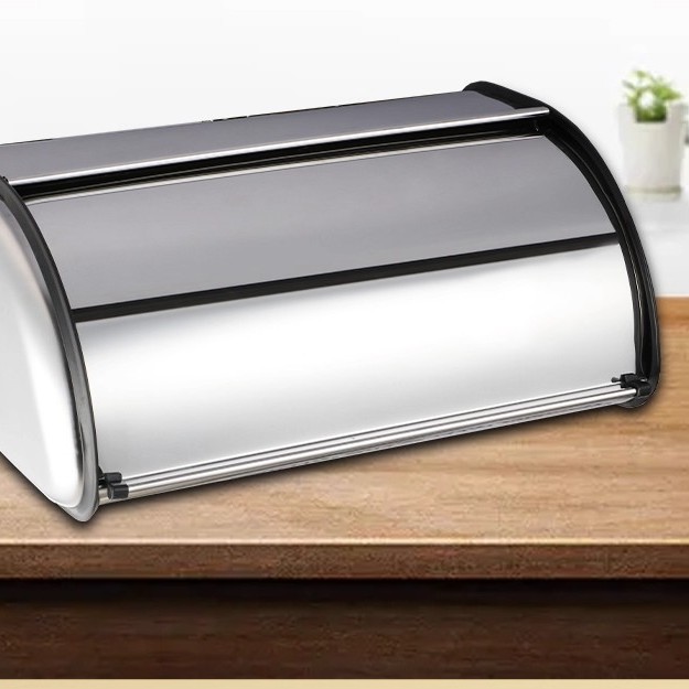 Desktop snack and cosmetics organization, European-style drum-shaped bread box, new kitchen storage box, eco-friendly sundries storage basket