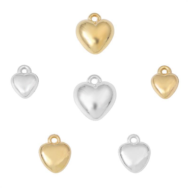 Simple Style Multi Dimensional Smooth Heart Heart Pendant Necklace Earrings Diy Accessories Materials Application Scenario