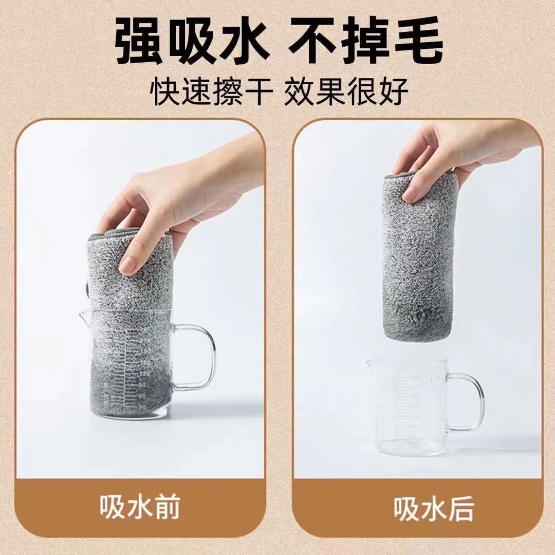 【 Chi Jia 】 Bamboo fiber non-stick oil-removing thickened dishcloth for wiping tables, water-absorbing and oil-removing easy-to-clean cloth Specification image