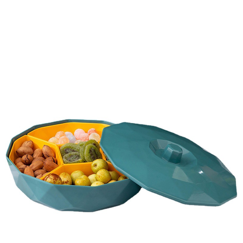 Candy Box Nordic Light Luxury Fruit Tray Creative Living Room Household Division With Lid Dried Fruit Box Nut Snack Storage Box Item Picture