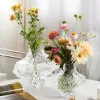 Nordic InS-style valley vase, irregular glass vase, high-end home living room decoration flower arrangement Specification image