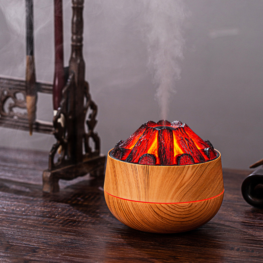Creative simulation of carbon fire humidifier atmosphere lamp bedroom desktop USB portable aromatreatment humidifier Specification drawing