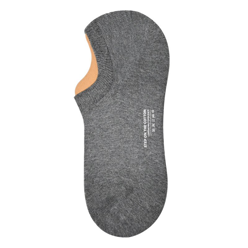 Xinjiang cotton boat socks Men's pure cotton individual packaging anti-odor and sweat-absorbing solid color invisible socks anti-drop all-cotton summer short socks Item Picture