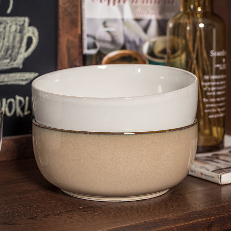 Soup Bowl Ceramic Large Soup Bowl Household Ramen Bowl Tableware High Appearance Level Noodle Bowl Jingdezhen Large Capacity Bowl Wholesale Application Scenario