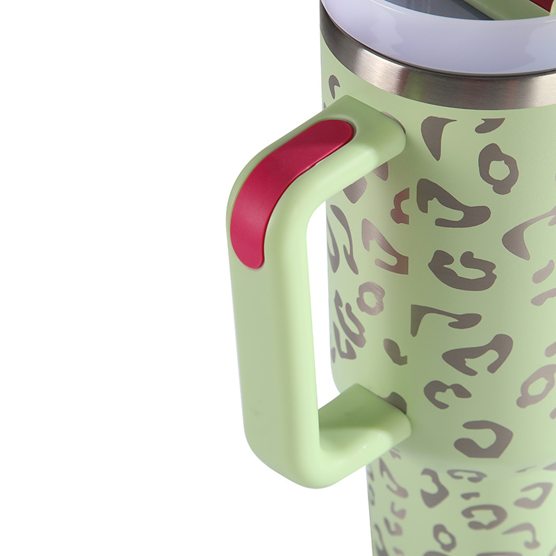 La segunda generación de laser leopard print térmica tazas de acero inoxidable de gran capacidad para el coche 40oz mantener en frío hielo barba tazas de aislamiento Specification image