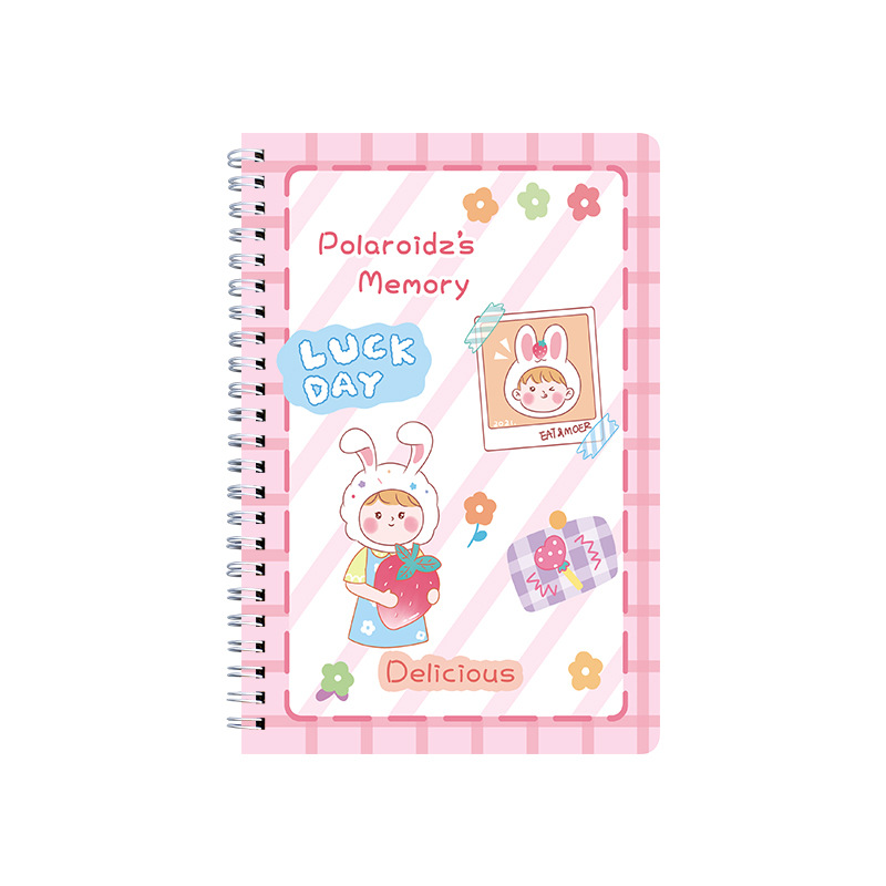Small Fresh Cute A5 Flip Notebook Student Class Diary Creative Notepad Stationery Wholesale Coil Book Item Picture