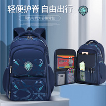 新款小学生书包韩版休闲儿童包包1-3-6年级侧冰箱式学生双肩背包