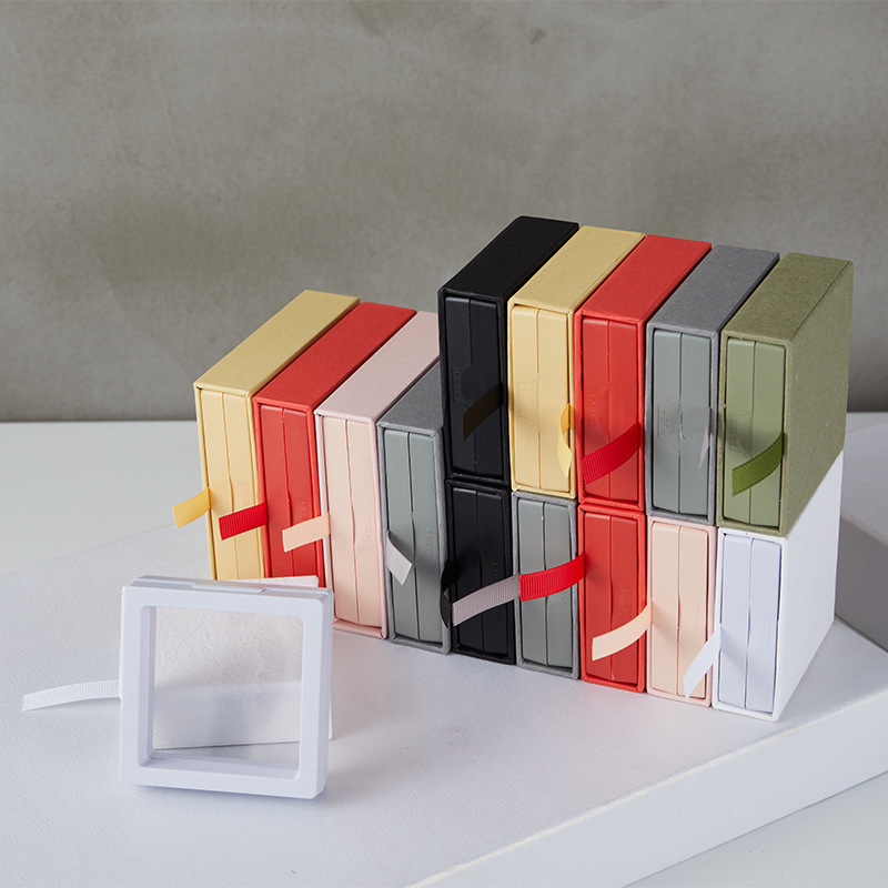 Pull-out suspended box, anti-oxidation pe film, jewelry packaging box, accessory wearing armor, drawer-type storage box, display box details Picture