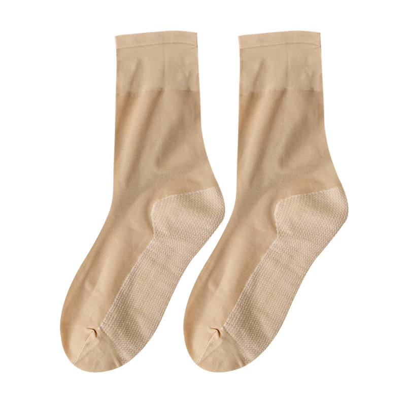 Summer cotton-soled silk socks for women, anti-hook and sweat-absorbing velvet short silk socks for women, anti-slip flesh-colored cotton-soled silk socks short socks Item Picture