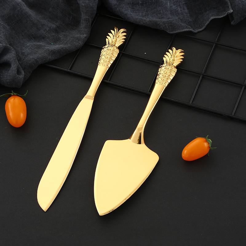 European Knife And Fork Tableware High Appearance Level Home Restaurant Western Food Cake Pizza Baking Tools Western Knife And Shovel Combination details Picture
