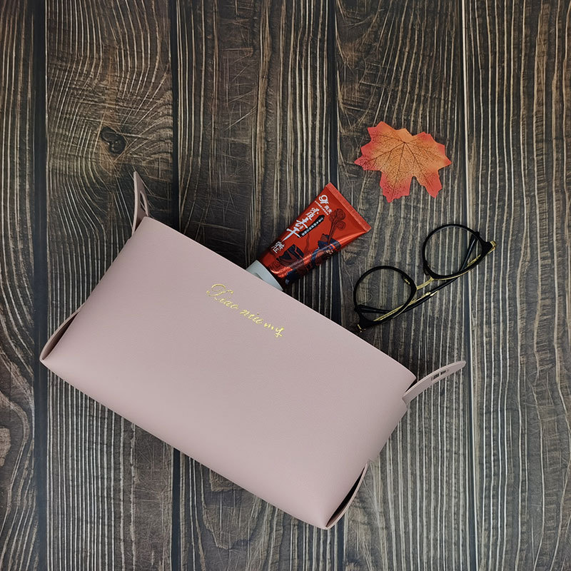 简约多功能化/皮革收纳盒/折叠收纳盒白底实物图