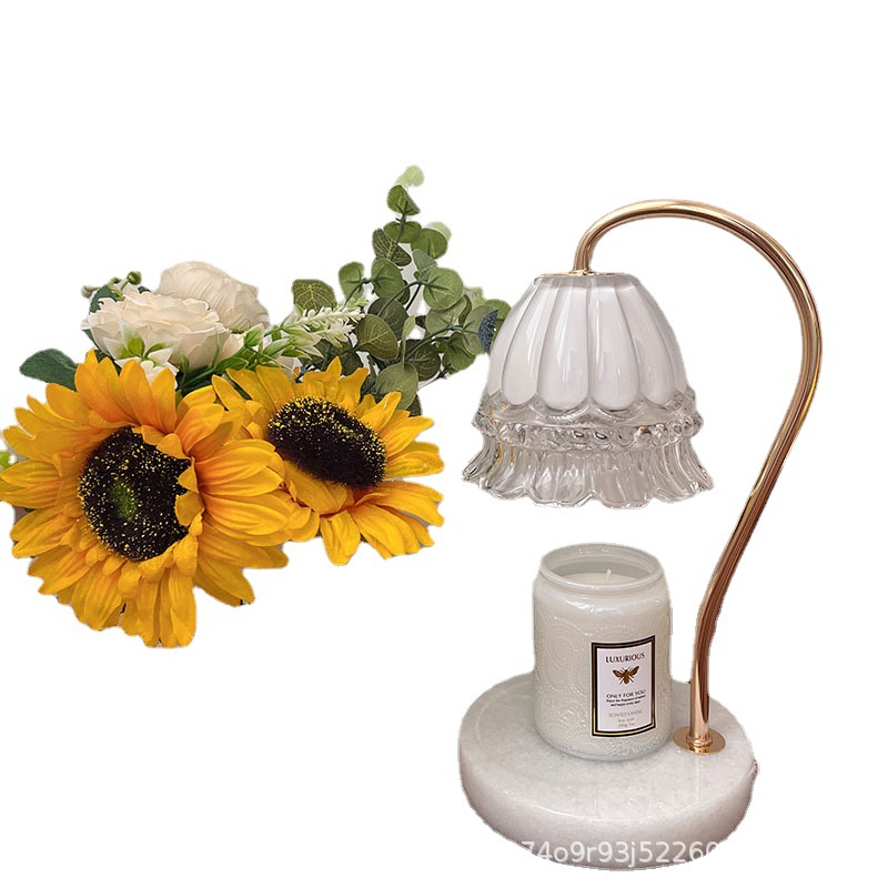 Valley Lily Of The Valley Marble Aromatherapy Lamp Candle Melting Candle Ins South Korea Romantic Bedroom Dimming Lamp Melting Wax Lamp Item Picture