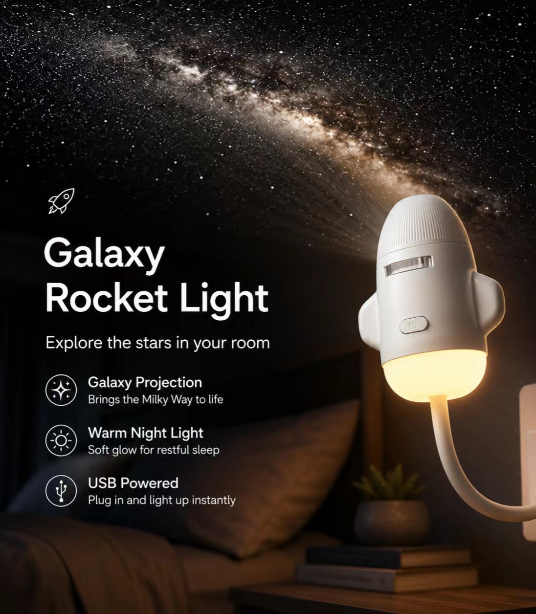 爆款图案投影灯星空灯USB迷你投影仪小夜灯光卧室睡眠星空氛围灯详情5
