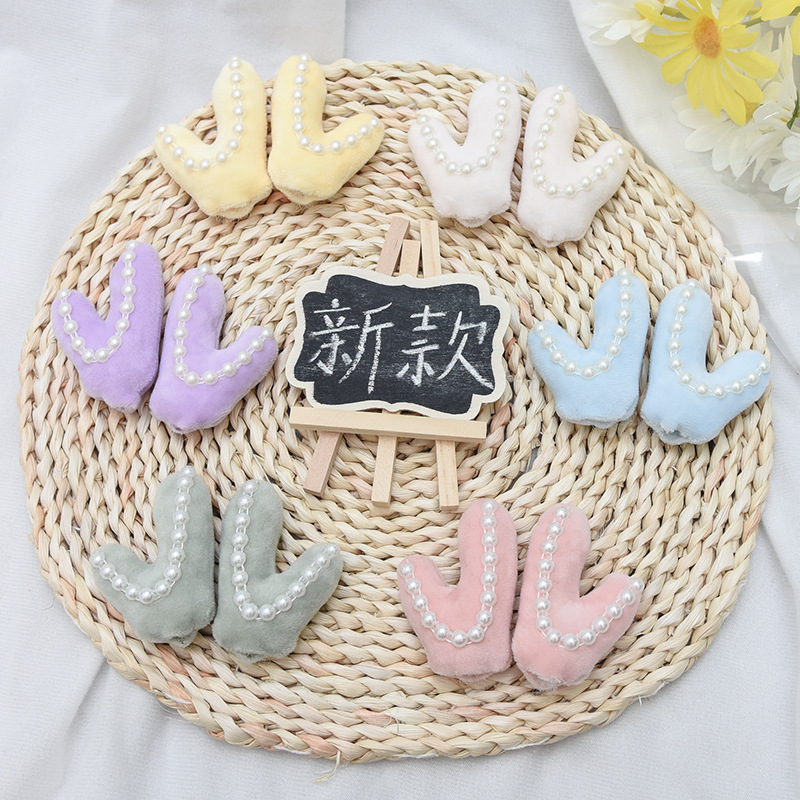 Self-Produced And Self-Marketing Self-Created New Fresh And Lovely Pearl Antler Horn Hat Hair Clip Hair Band Hair Accessories Specification drawing