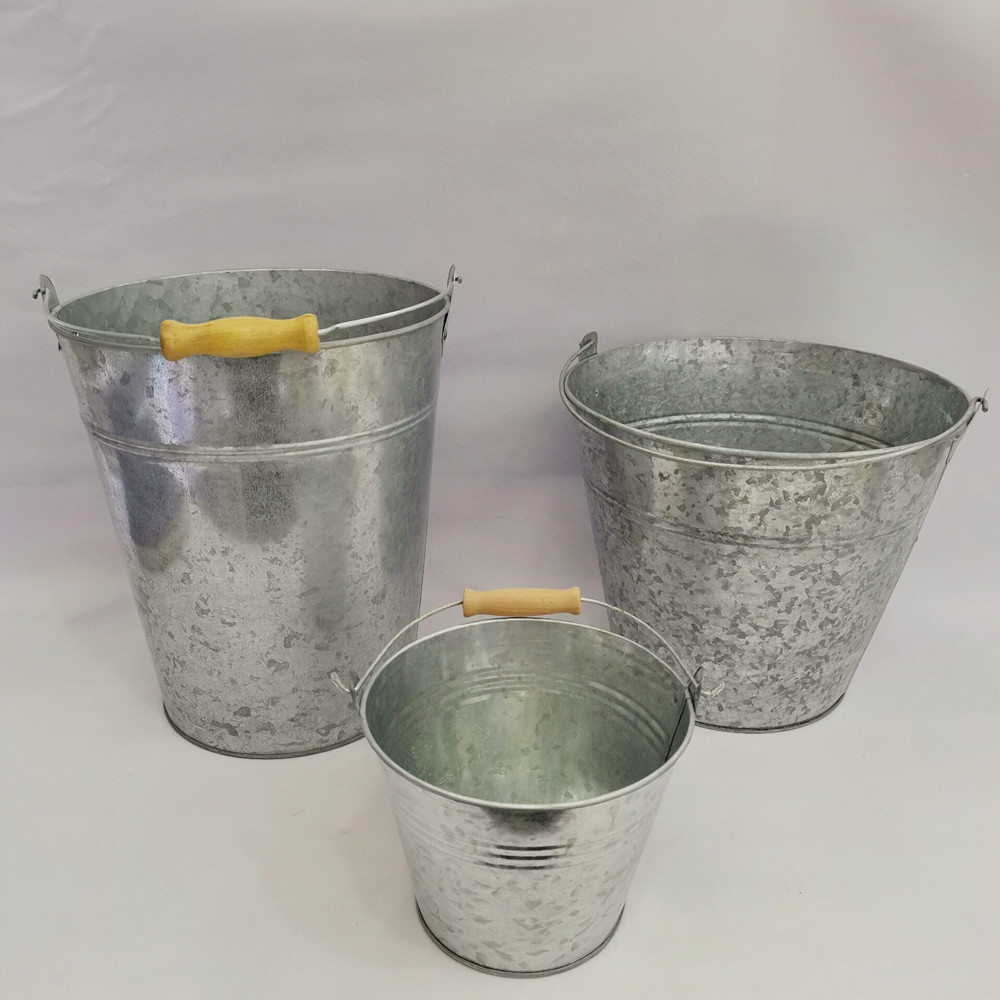 镀锌铁皮桶微景观/创意做旧色铁皮桶 /客厅收纳铁桶摆件装饰产品图