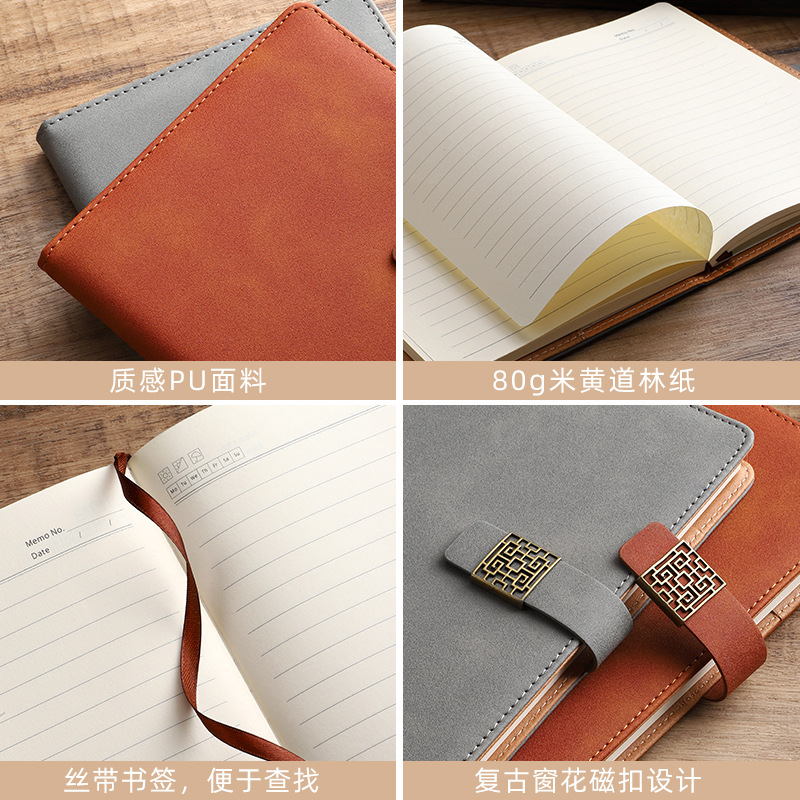 Custom Notebook Stationery Set Buckle Retro Business Office Notepad Sheep Ba Meeting Logo Simple Application Scenario