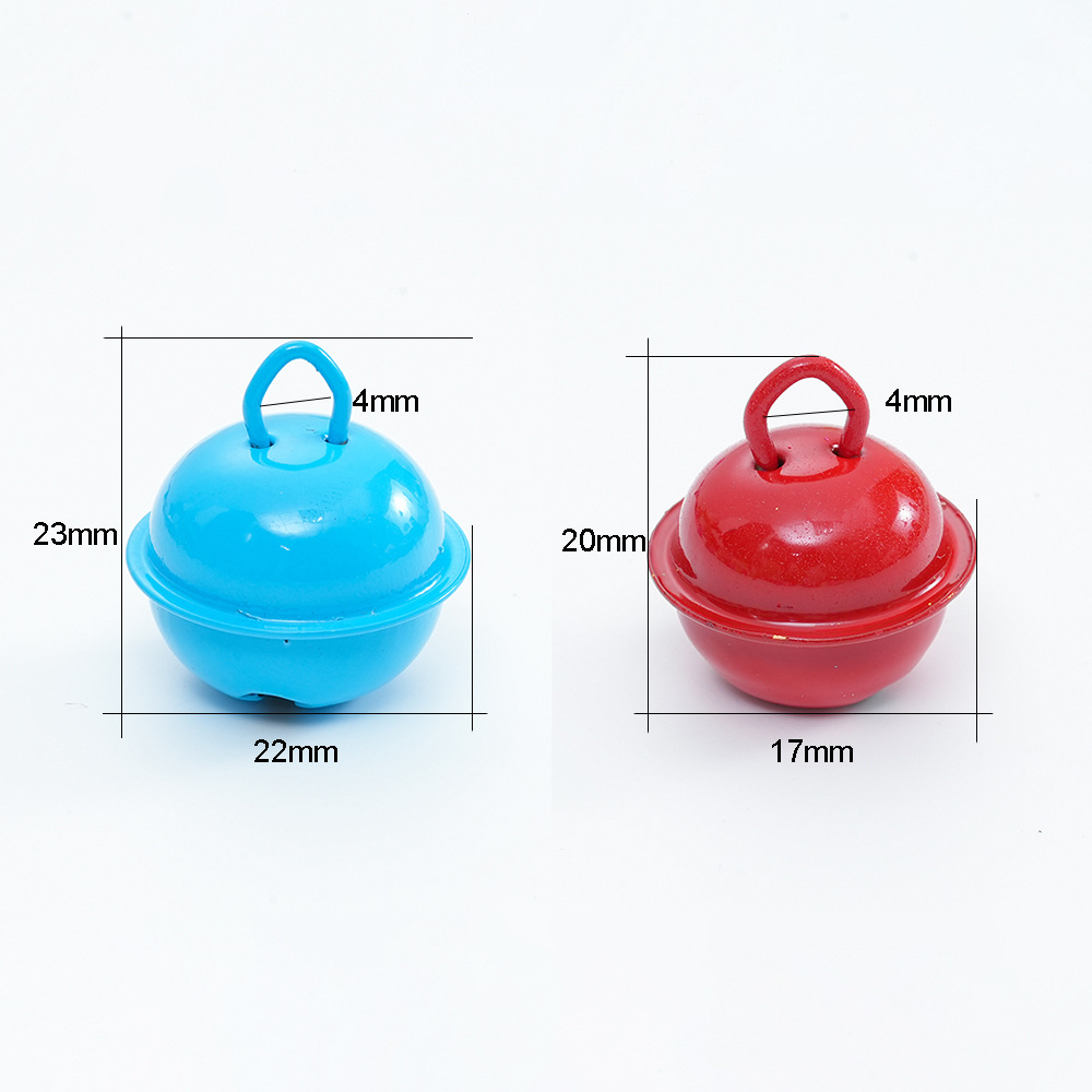 17/22mm colored spray-painted metal bell keychain, pet jewelry, Christmas decoration, diy bracelet accessory details Picture