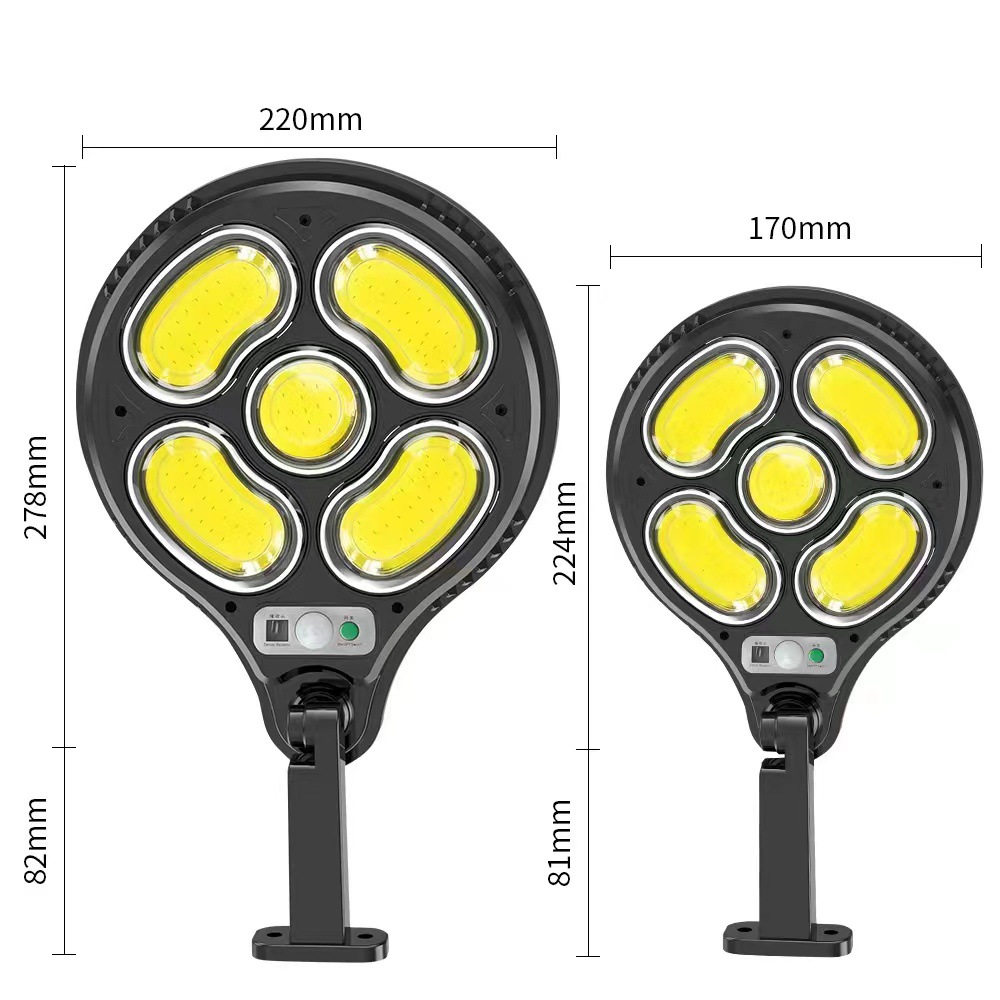 New 196LED solar lamp, integrated human body sensor outdoor wall lamp, three-function new rural courtyard lamp Application Scenario