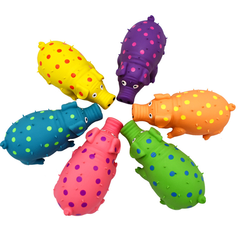Cross-border best-selling dog toys, latex spotted pig venting pig, dog chewing and vocalizing toy products, pet toys Item Picture