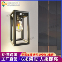 Cross-border solar body sensing wall lights LED garden lights Garden road gates outdoor waterproof lighting street lights