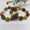 Jewelry and accessories, Xinjiang golden thread jade square irregular combination bracelet, diy Buddhist prayer beads jade bracelet manufacturer wholesale Application Scenario