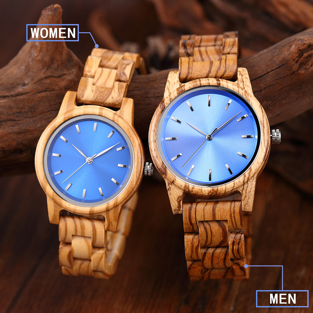 Cross-border best-selling ultra-thin, fashionable and simple gift wooden watches, casual men's and women's couple wooden watches, and quartz watches for export