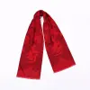Customized logo wholesale company of red scarves for China Red Annual Conference, gathering, opening ceremony, ancestral hall event, embroidery batch Item Picture