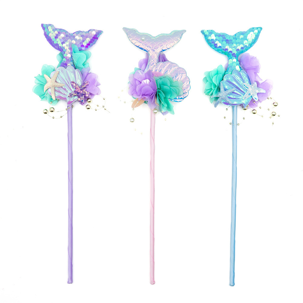 Mermaid Headband Korean Colorful Beauty Fishtail Headband Headband Children's Cartoon Starfish Fairy Stick Application Scenario