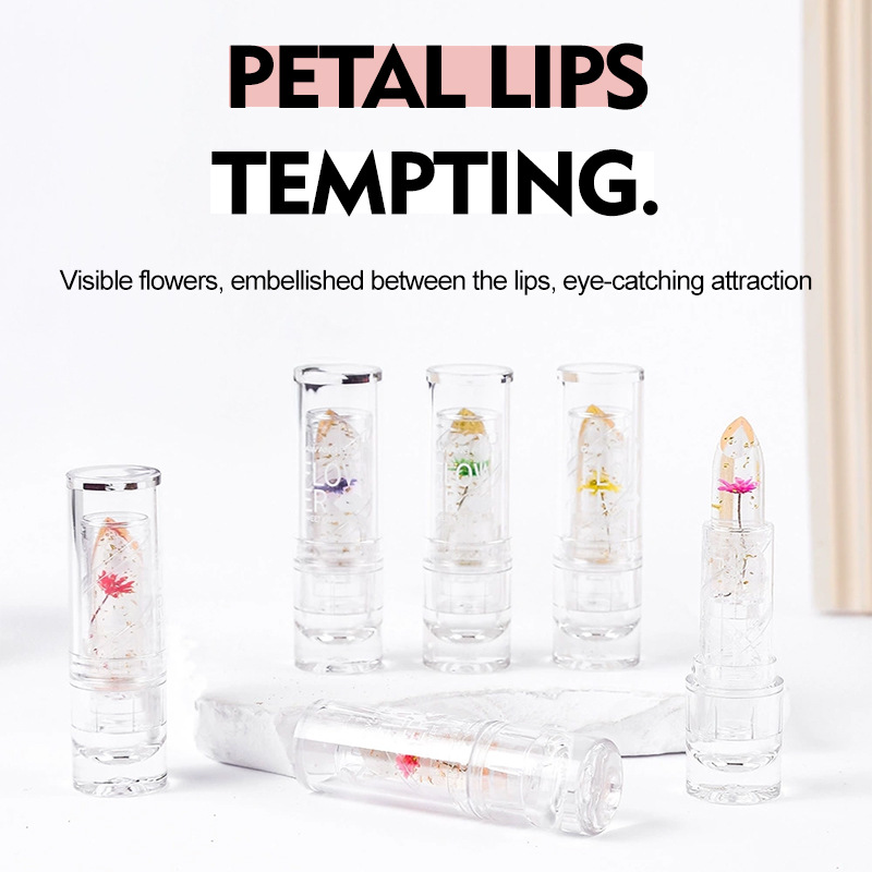 跨境美妆温变干花变色口红唇膏保湿滋润彩妆化妆品批发美妆个护详情图2