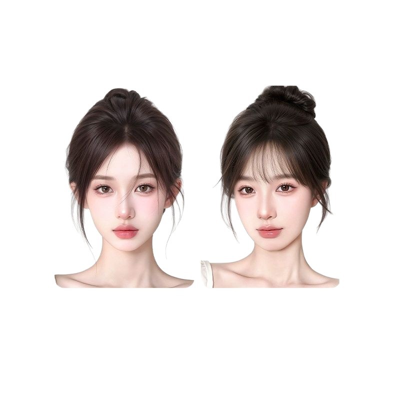 假发/真发假发片白底实物图