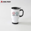 Wholesale of heat transfer printed car cups, stainless steel personalized car insulated cups, creative portable cups with handles and coated cups details Picture