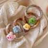 Cute cartoon monster hair tie for girls, double ponytails without hair bands, funny little leather covers, rubber bands and hair ties Application Scenario