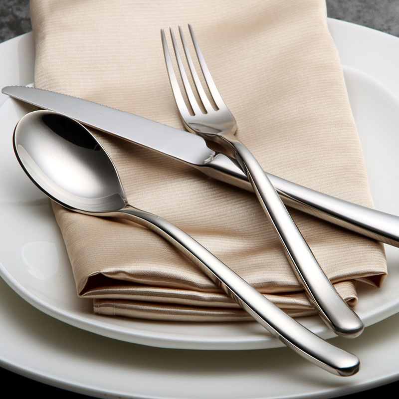 304 Stainless Steel Tableware Western Knife And Fork Spoon Steak Knife And Fork Set Western Tableware Knife And Fork Wholesale details Picture