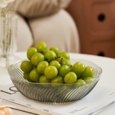 Home internet-famous fruit plate, modern style living room coffee table, candy and snack plate, light luxury style, high appearance level, water-draining, large capacity storage fruit plate Specification drawing
