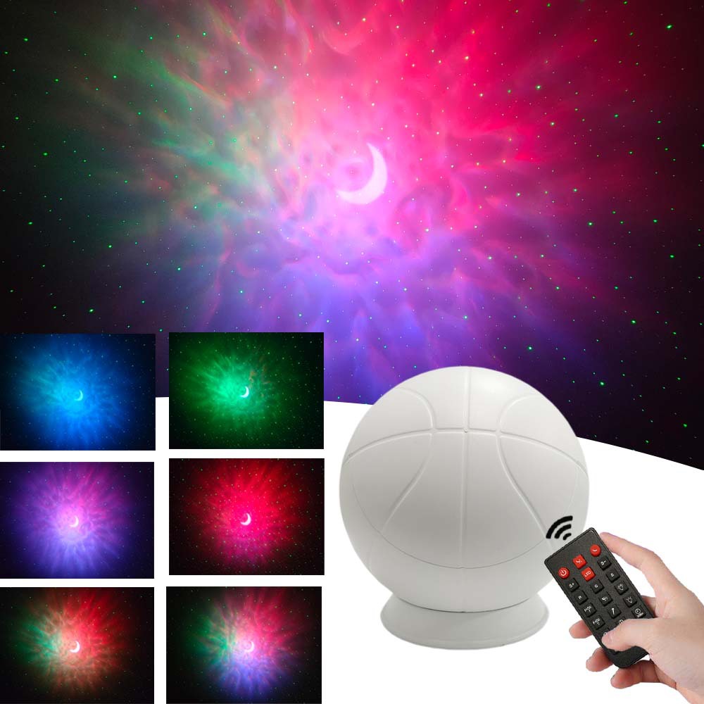 New remote-controlled nebula projection light, cross-border LED starry sky light, rotating romantic starry sky projection light, atmosphere night light